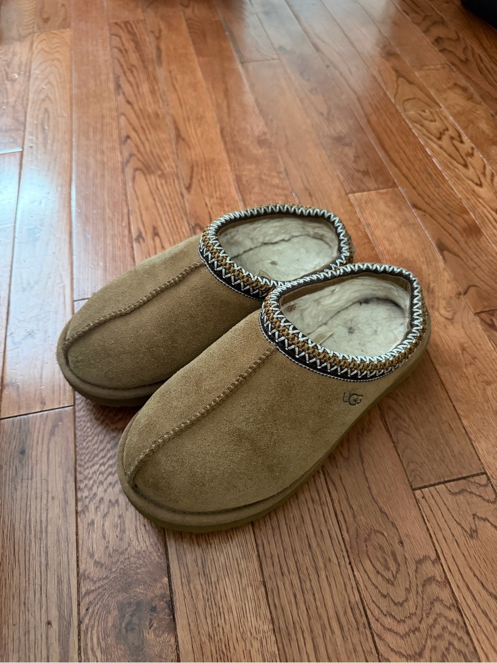 UGG Suede Shearling Slip-On Clog